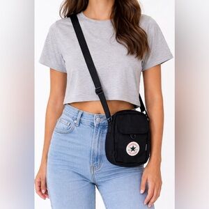 NWT Converse Unisex Black Crossbody 2 Bag. Sold out/hard to find.